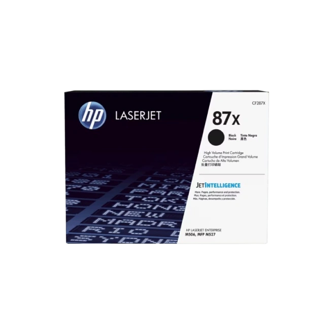 HP 87X - Alto rendimiento - negro - original - LaserJet - cartucho de tóner (CF287X) - para LaserJet Enterprise M506, MFP M527; LaserJet Enterprise Flow MFP M527; LaserJet Pro M501-3