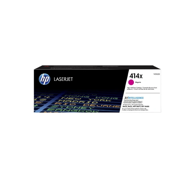 HP 414X - Alto rendimiento - magenta - original - LaserJet - cartucho de tóner (W2023X) - para Color LaserJet Enterprise M455, MFP M480; Color LaserJet Pro M454, M479, MFP M479-4