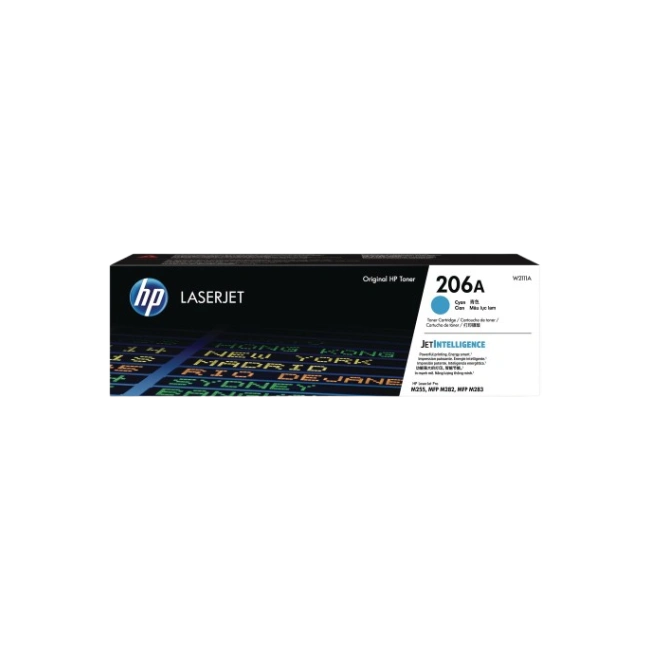HP 206A - Cián - original - LaserJet - cartucho de tóner (W2111A) - para Color LaserJet Pro M255, M283, MFP M282, MFP M283-4