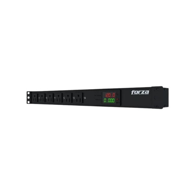 Forza - Power distribution unit - Rack-mountable - AC 100/120 V - 14 Tomas de Corriente - NEMA 5-15R 1U SPD Metered-1