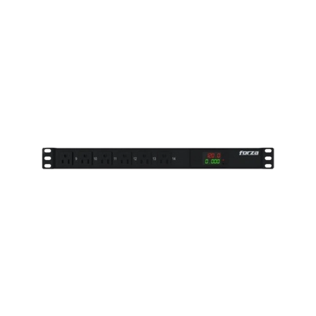 Forza - Power distribution unit - Rack-mountable - AC 100/120 V - 14 Tomas de Corriente - NEMA 5-15R 1U SPD Metered-4