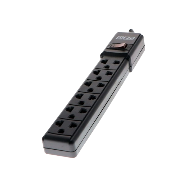 Forza  -  PS Series PS-001B - Banda de potencia - CA 120-220 V - conectores de salida: 6 - negro-1