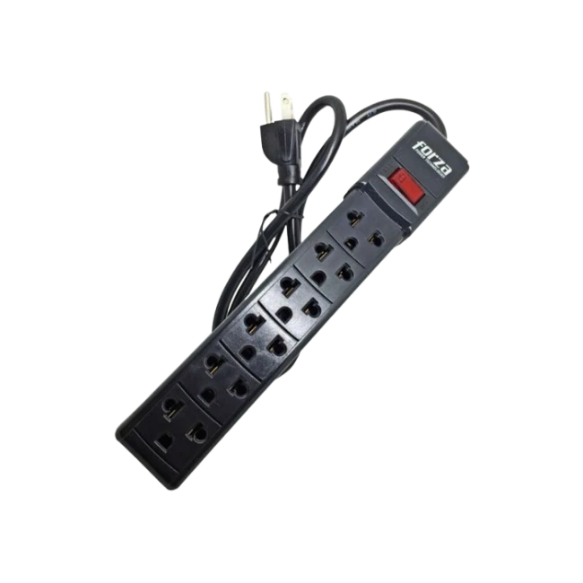 Forza  -  PS Series PS-001B - Banda de potencia - CA 120-220 V - conectores de salida: 6 - negro-4