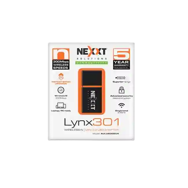 ADAPTADOR WI-FI LYNX301 USB 300MBPS AULUB305U4-4