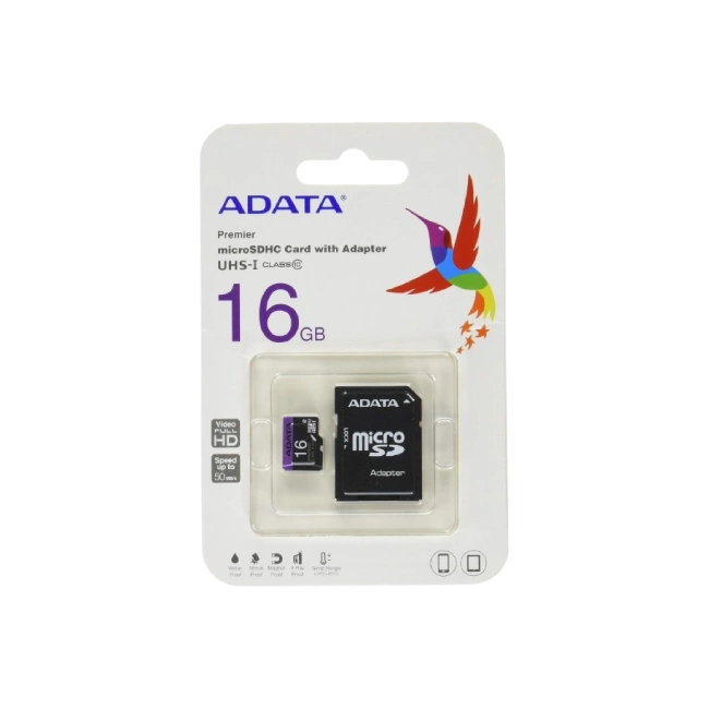 Memoria Micro SD 16GB Clase 10 Adata AUSDH16GUICL10-RA1-2