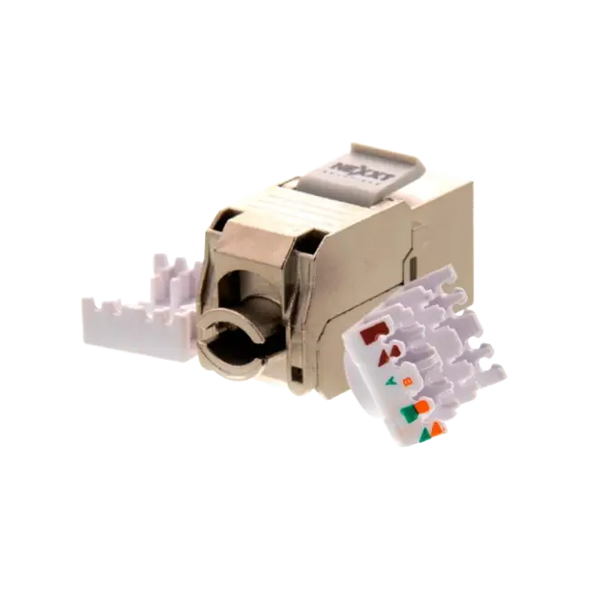 Nexxt - Inserto modular - CAT 6a - STP - RJ-45 - plata