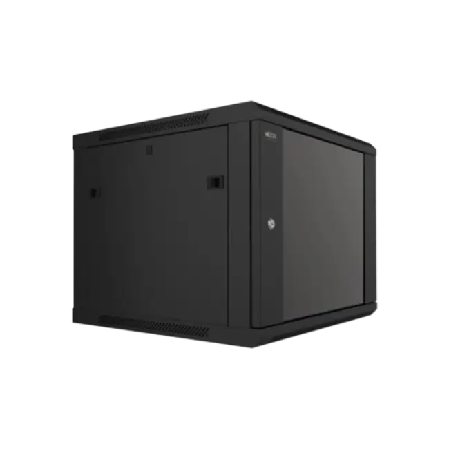 Nexxt Solutions Infrastructure - Wall mount enclosure - SPCC steel / Tempered glass - Black / RAL 9005 - 9U 600X600-4