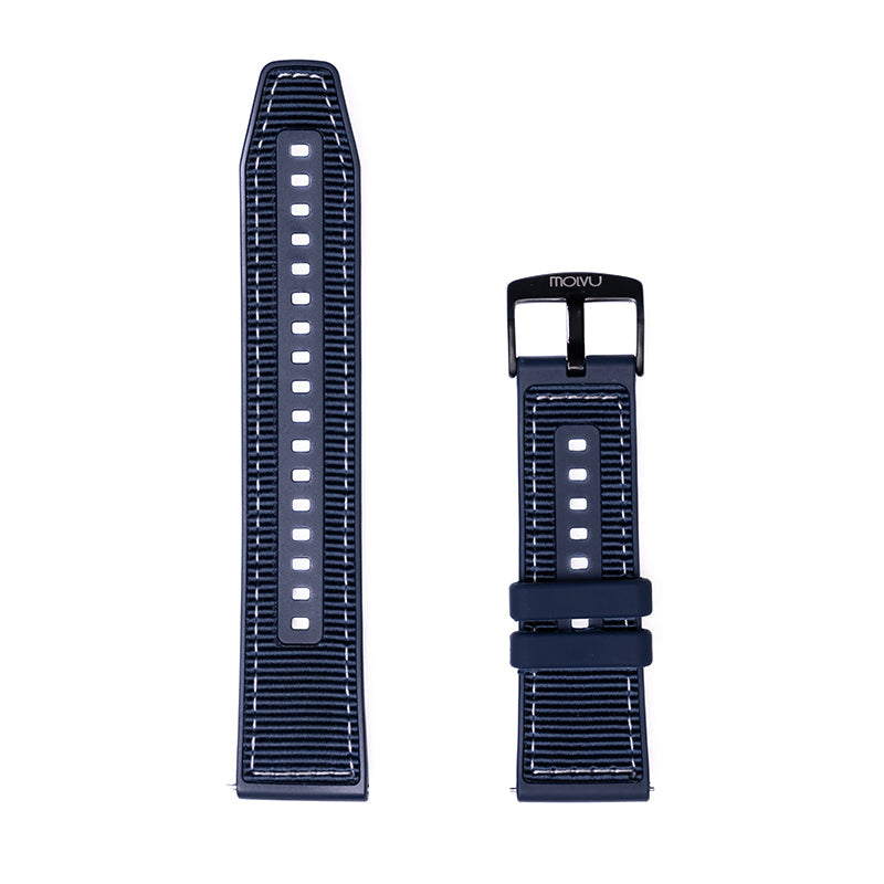 Reloj T7 Negro + Pulsera azul c/bordado-15