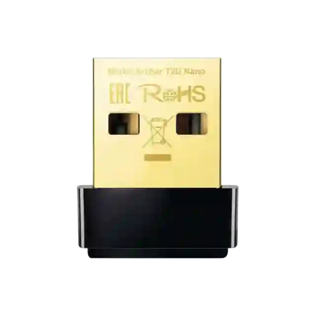 Adaptador WiFi TP Link Archer T2U AC600 Inalambrico Dual Band Mini 433 Mbps en 5 GHz 200 Mbps en 2.4 GHz USB 2.0