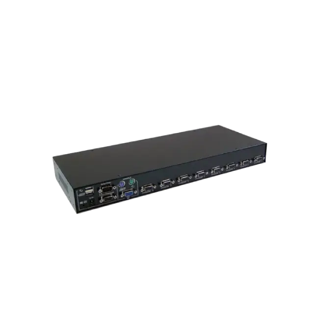 Conmutador KVM PS2 USB con montaje en rack de 8 puertos con pantalla-2