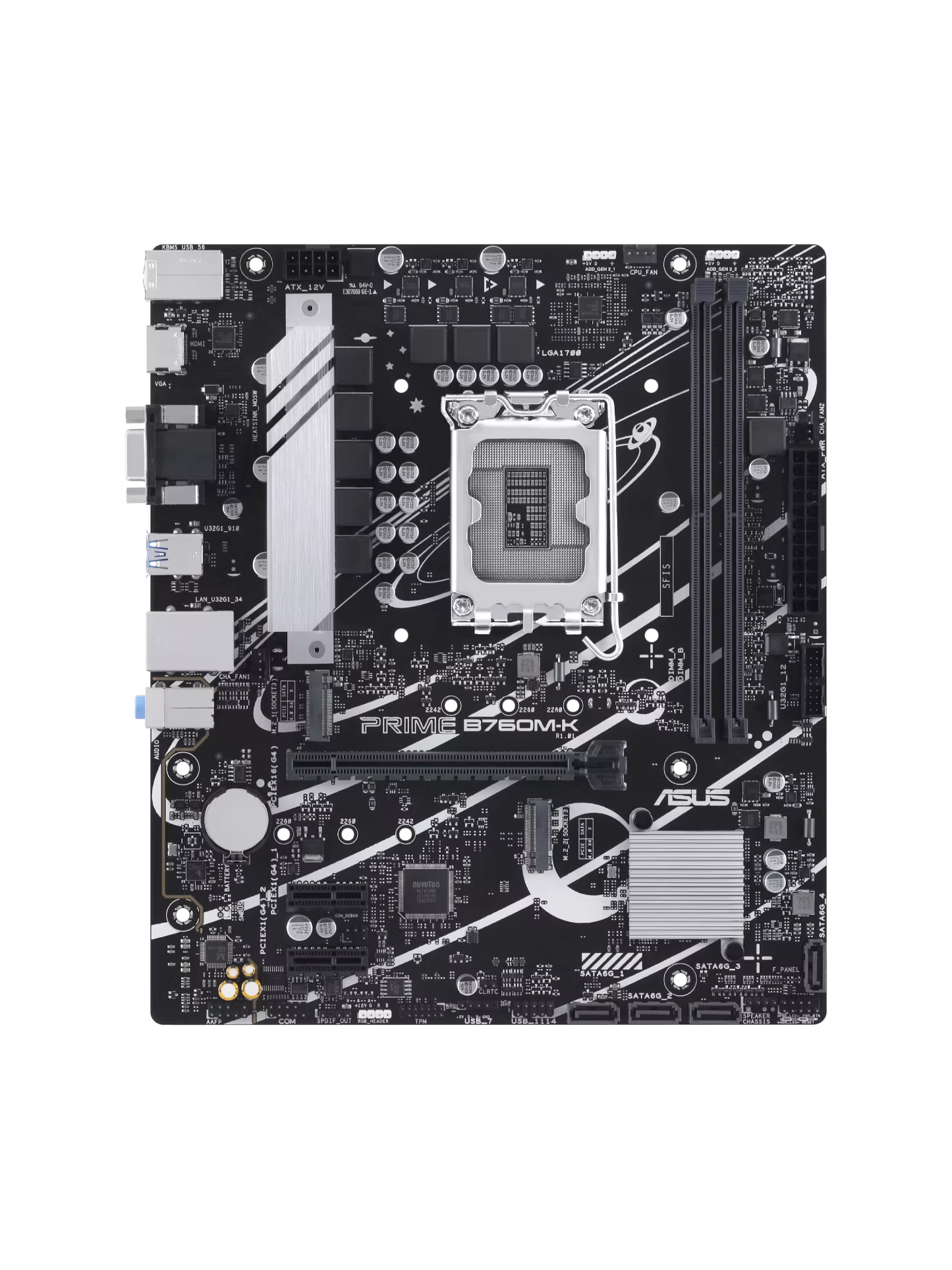 ASUS - PRIME B760M-K - Motherboard - Micro ATX - LGA1700 Socket - Intel B760 - para Core i7 / para Core i5 / para Core i3 / para Celeron / para Pentium