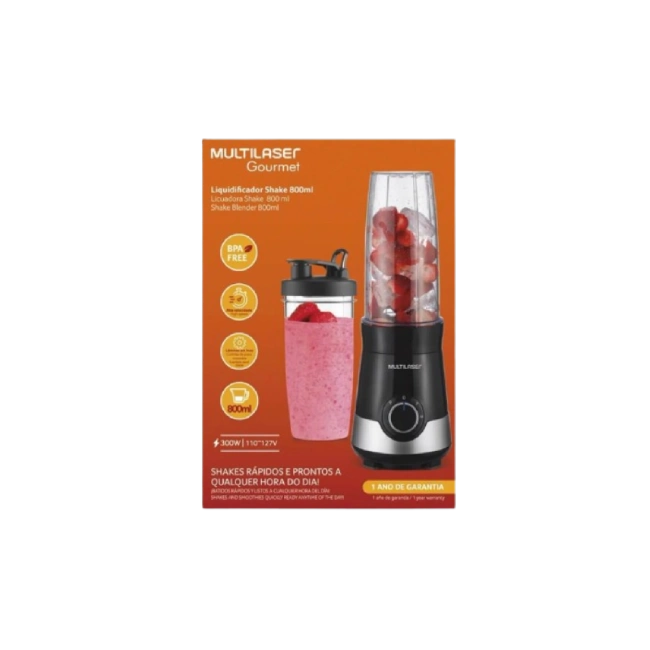 LICUADORA MULTI SHAKE 800ML 2 VELOCIDADES 127V 300W-8