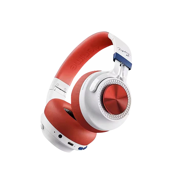 Headset Bianco  Inalambrico Fingertime ANC P1 BI-ANC-P001 Color Blanco con Rojo-3