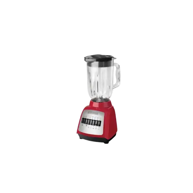 Licuadora Black+Decker BLBD210GR 10 Velocidades 550 Watts Jarra de Vidrio Color Rojo