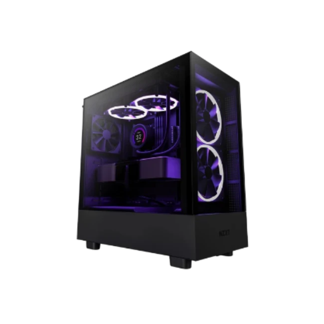 Case NZXT H5 Elite Compacto ATX Media Torre RGB Vidrio Templado 2 Ventiladores RGB de 5.512" Color Blanco