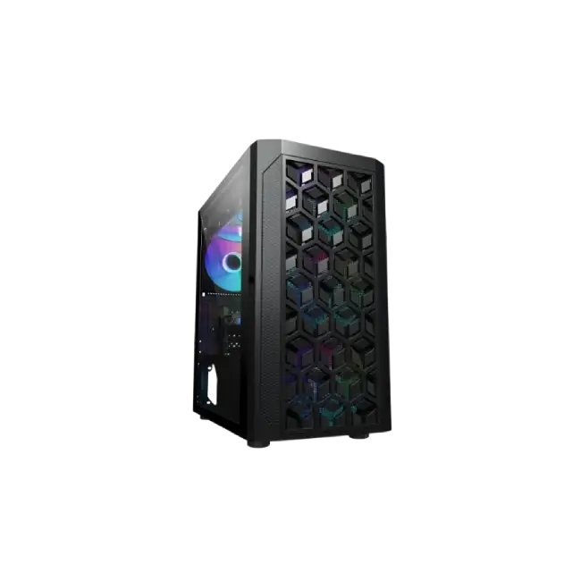 Case Gaming Eagle Warrior CG06AKRA001C Micro ATX Frontal con ABS + Mesh Hinge sin Tornillos Vidrio Templado con RGB Color Negro-3