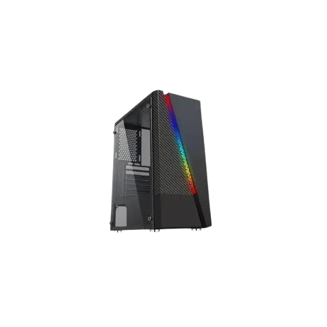 Case Gaming Eagle Warrior CG17AARA001C H430 Cristal Templado con RGB Color Negro-1