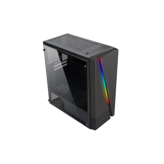 Case Gaming Eagle Warrior CG17AARA001C H430 Cristal Templado con RGB Color Negro