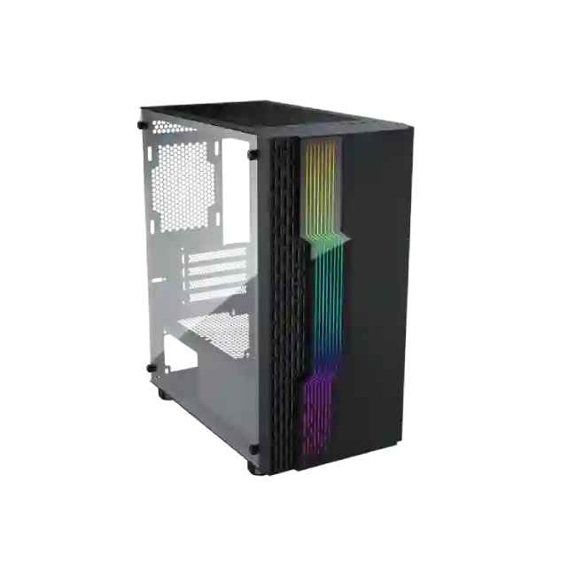 Case Gaming Eagle Warrior CG10Z7RA001C Micro ATX Frontal MESH Vidrio Templado con RGB Color Negro-3