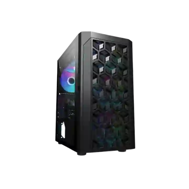 Case Gaming Eagle Warrior CG10Z7RA001C Micro ATX Frontal MESH Vidrio Templado con RGB Color Negro