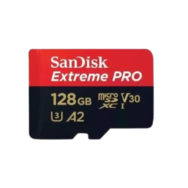SanDisk Extreme Pro - Tarjeta de memoria flash (adaptador microSDXC a SD Incluido) - 128 GB - A2 / Video Class V30 / UHS-I U3 / Class10 - microSDXC UHS-I-3