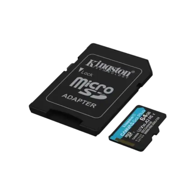 Kingston - Flash memory card - SDHC Memory Card - 64GB microSDXC Canvas Go Plus-2