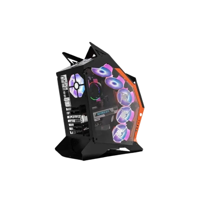 CASE DARKFLASH KNIGHT ATX / MTX / ITX COLOR NEGRO CON ANARANJADO