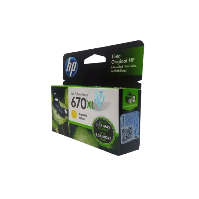 CARTUCHO DE TINTA HP CZ118AL 670XL ALTO RENDIMIENTO 750 PAGINAS COLOR AMARILLO-4
