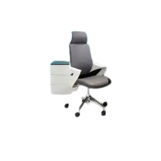 Silla de Cuerina D1-928AW-1-PU Con respaldo Alto Color Azul