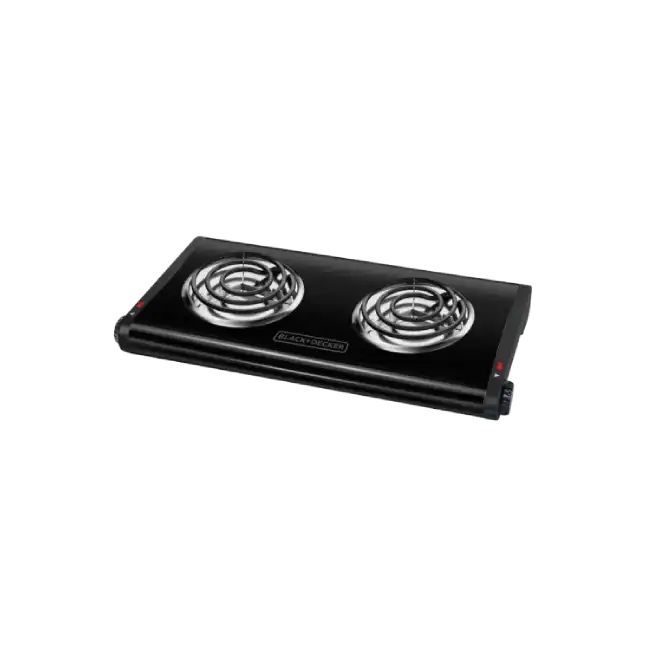 Estufa Electrica Black+Decker DB1002B 2 Hornillas 1 de 500 Watts 1 de 1000 Watts-1