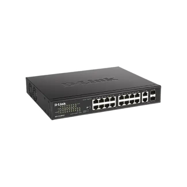 Switch no gestionado de 16 puertos con PoE+ (247W) y 2 puertos Gigabit Combo-4