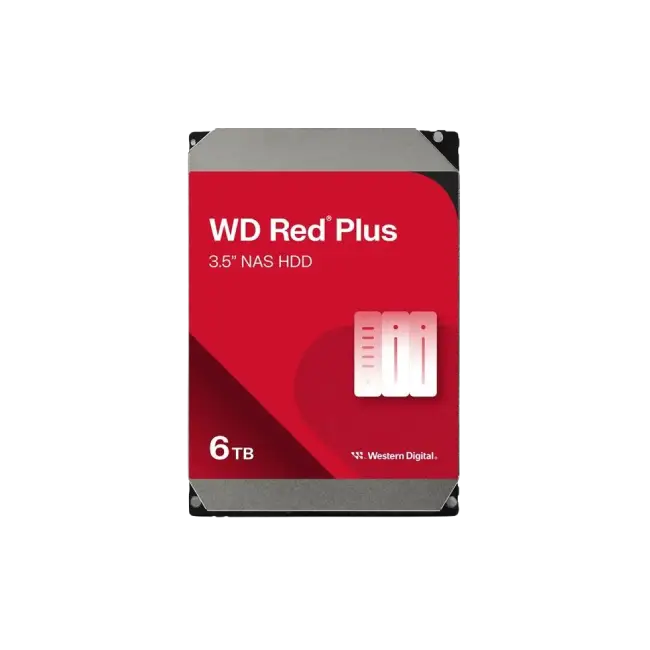 Western Digital WD Red Plus NAS Hard Drive - Internal hard drive - 10 TB - 3.5" - 5400 rpm - Serial ATA-3