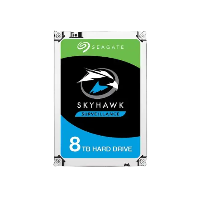 Seagate SkyHawk AI ST8000VE001 - Disco duro - 8 TB - interno - 3.5" - SATA 6Gb/s - búfer: 256 MB - con Recuperación de datos Seagate Rescue de 3 años