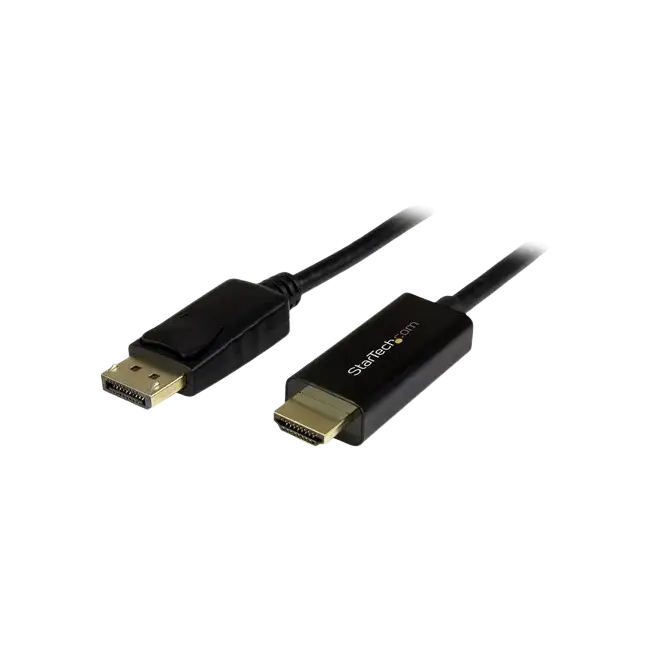 Cable Conversor StarTech.com DisplayPort a HDMI 1 Metro Ultra HD 4K Color Negro