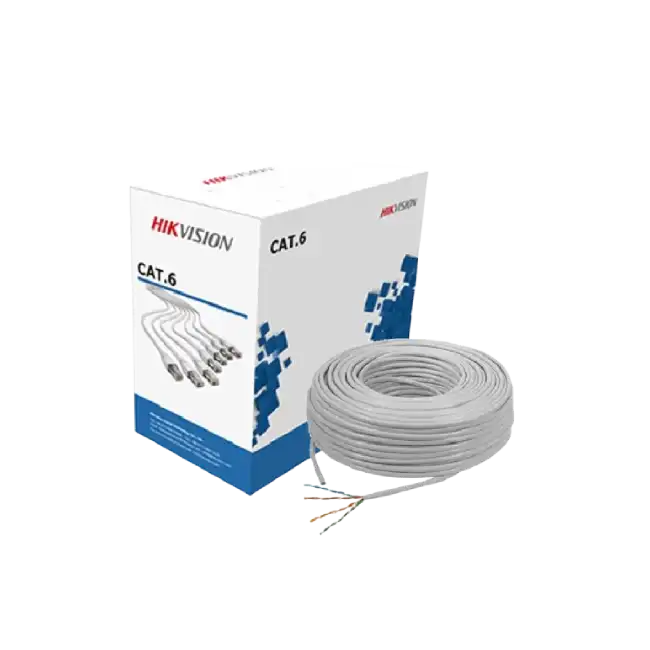 Cable UTP HikVision DS-1LN6-UE-W Cat. 6 23AWG UL Bobina 305 Mts 100% Cobre Color Blanco