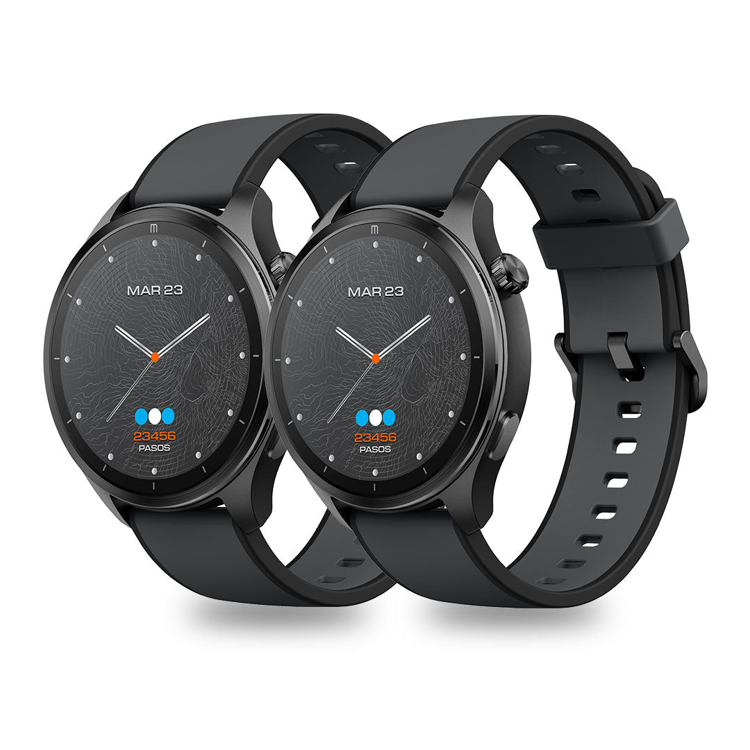 Dúo Relojes Inteligentes T9 Negros-12