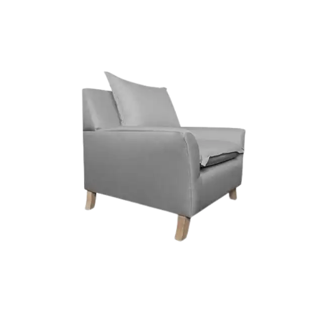 Sillon Individual DZ-SF-051 Interior de Madera Solida Espuma de Alta Densidad Color Gris