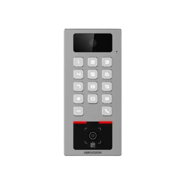 Hikvision - Access control terminal with fingerprint reader and camera - Video intercom system - Supports card and PIN-1