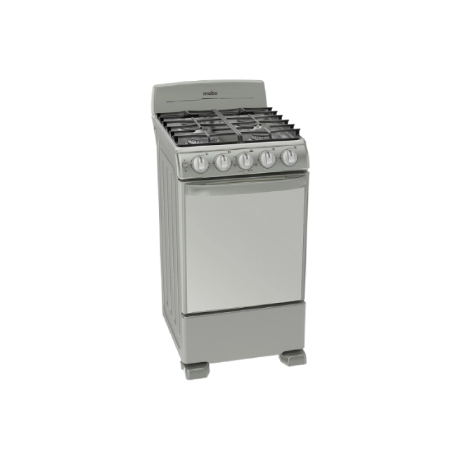 Estufa Mabe EM5043BFIS0 Gas 20" 4 Quemadores Encendido Electrico Color Plateado-1