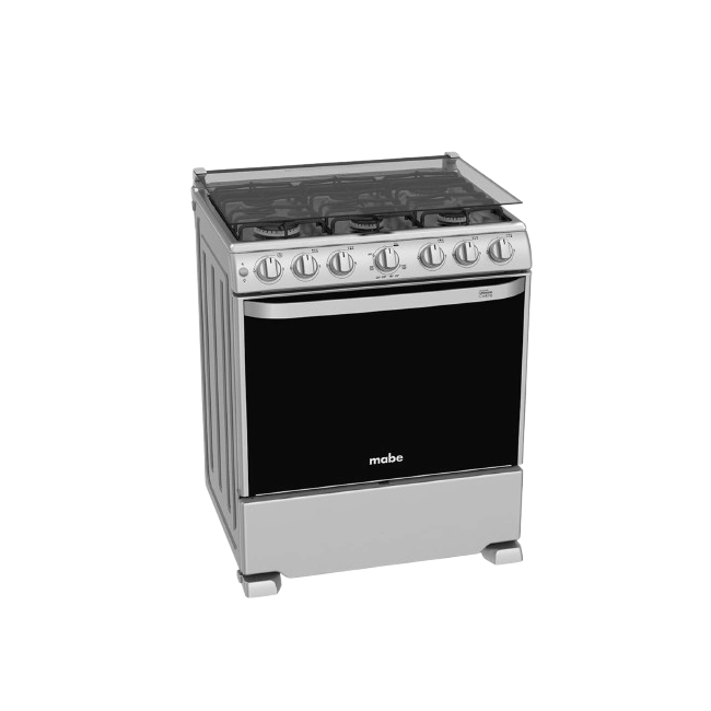 Estufa Mabe EM7657CSIS1B Gas 30" 6 Quemadores Encendido Electrico Color Plateado Mercury-2