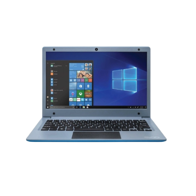LAPTOP EVOO CELERON DUAL-CORE N4000 1.1GHZ 64GB EMMC 4GB 11.6" 1366X768 W10 S COLOR AZUL SEMINUEVA