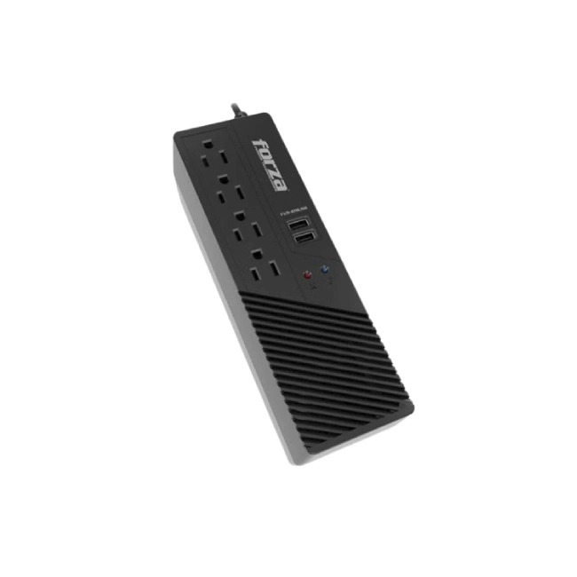 Regulador de Voltaje Forza FVR-1011USB 4 Toma Corrientes 2 USB 1000VA 500W-1
