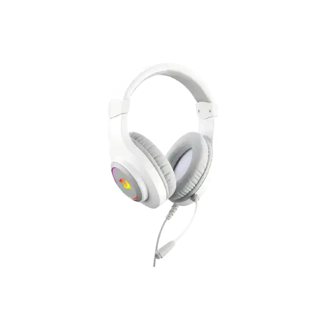 Headset Gaming Redragon H260W Hylas RGB 3.5mm Con Microfono Color Blanco