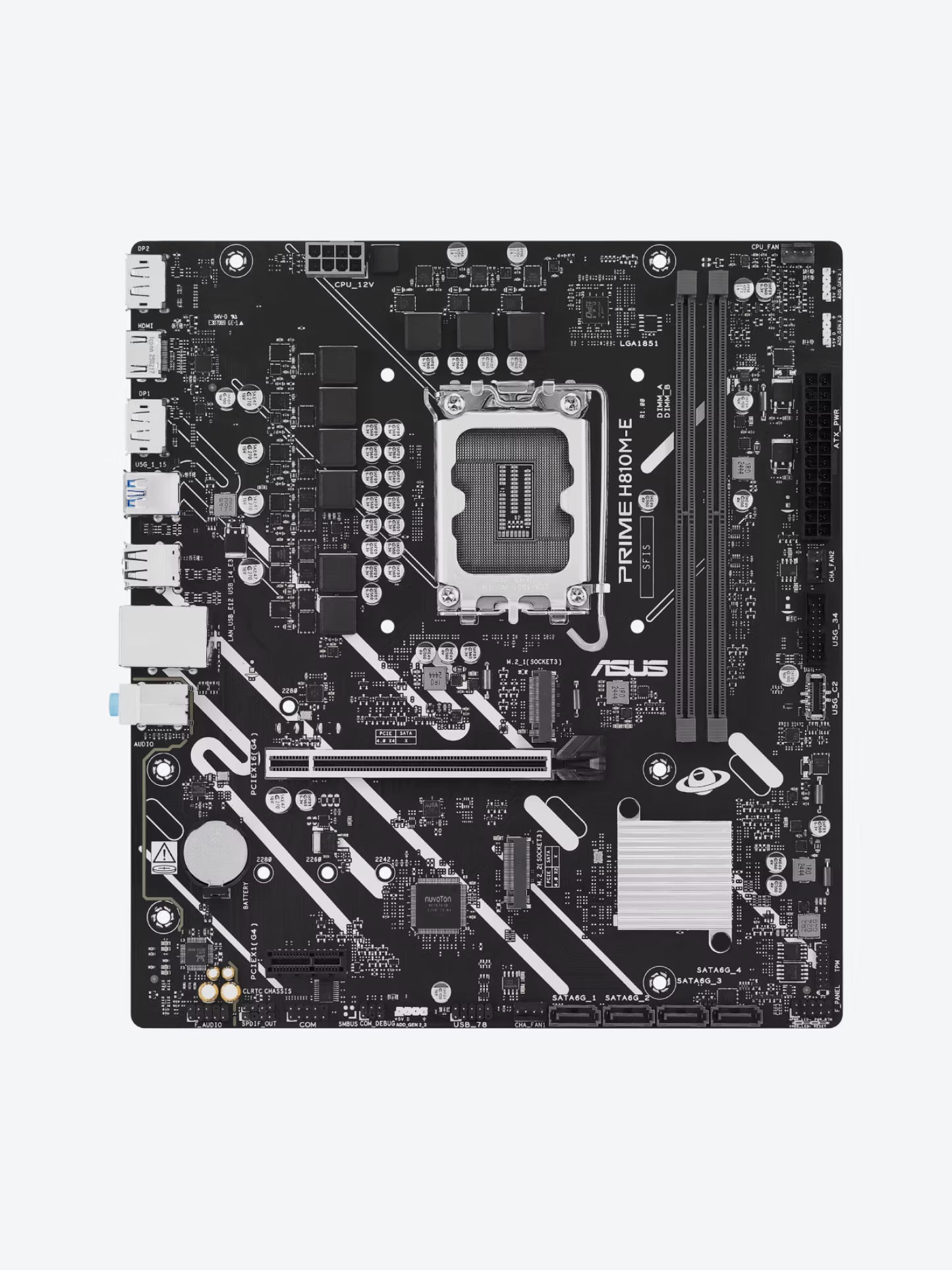 ASUS - PRIME H810M-E - Motherboard - Micro ATX - LGA 1851 - Intel H810 - para Core i9 / para Core i7 / para Core i5 / para Core i3 / para Celeron / para Pentium - Intel HD Graphics-1