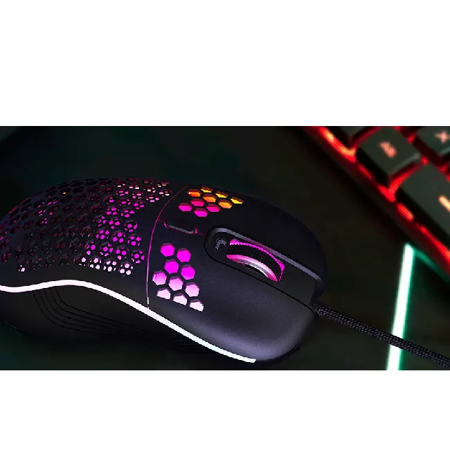 Xtech - XTM-620 - Mouse - USB - Wired - Black - Gaming 7 button Honeycomb-4