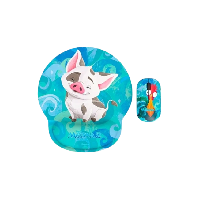 Xtech - XTM-DKT4MO - Mouse and mouse pad kit - 2.4 GHz - Wireless - Moana 2 KT4MO - Disney Moana 2 Pua and Hei Hei