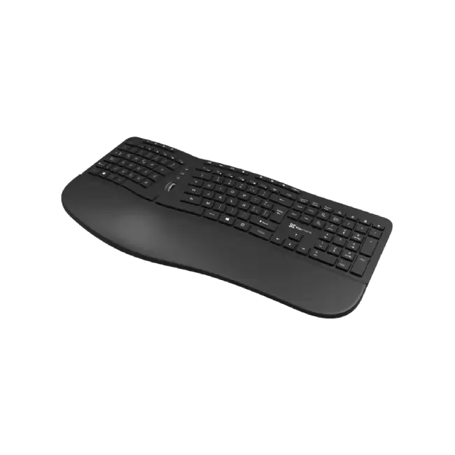 Klip Xtreme - Keyboard - Spanish - Wireless - 2.4 GHz - All black - Ergonomic-2