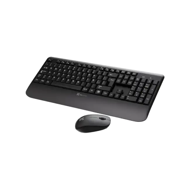 Klip Xtreme - Keyboard - Spanish - Wireless - 2.4 GHz - Black - Combo - hand rest-2