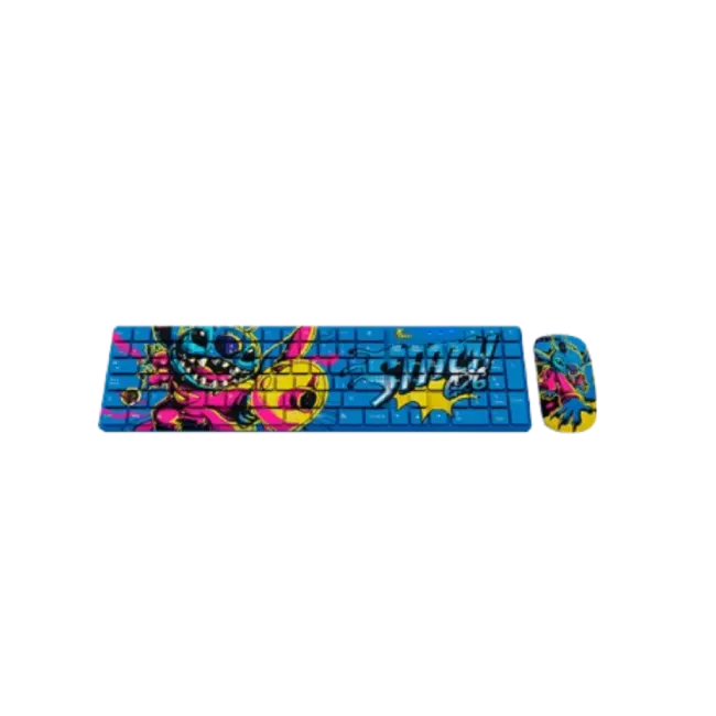 Xtech - Keyboard and mouse set - Spanish - Wireless - 2.4 GHz - Stitch Design - Disney XTK-D312ST