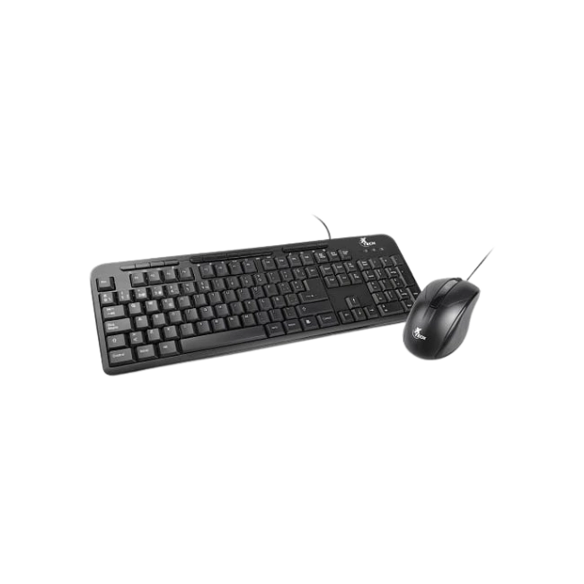 Xtech - Keyboard and mouse set - Wired - Spanish - USB - Black - Multimedia XTK-302S-1
